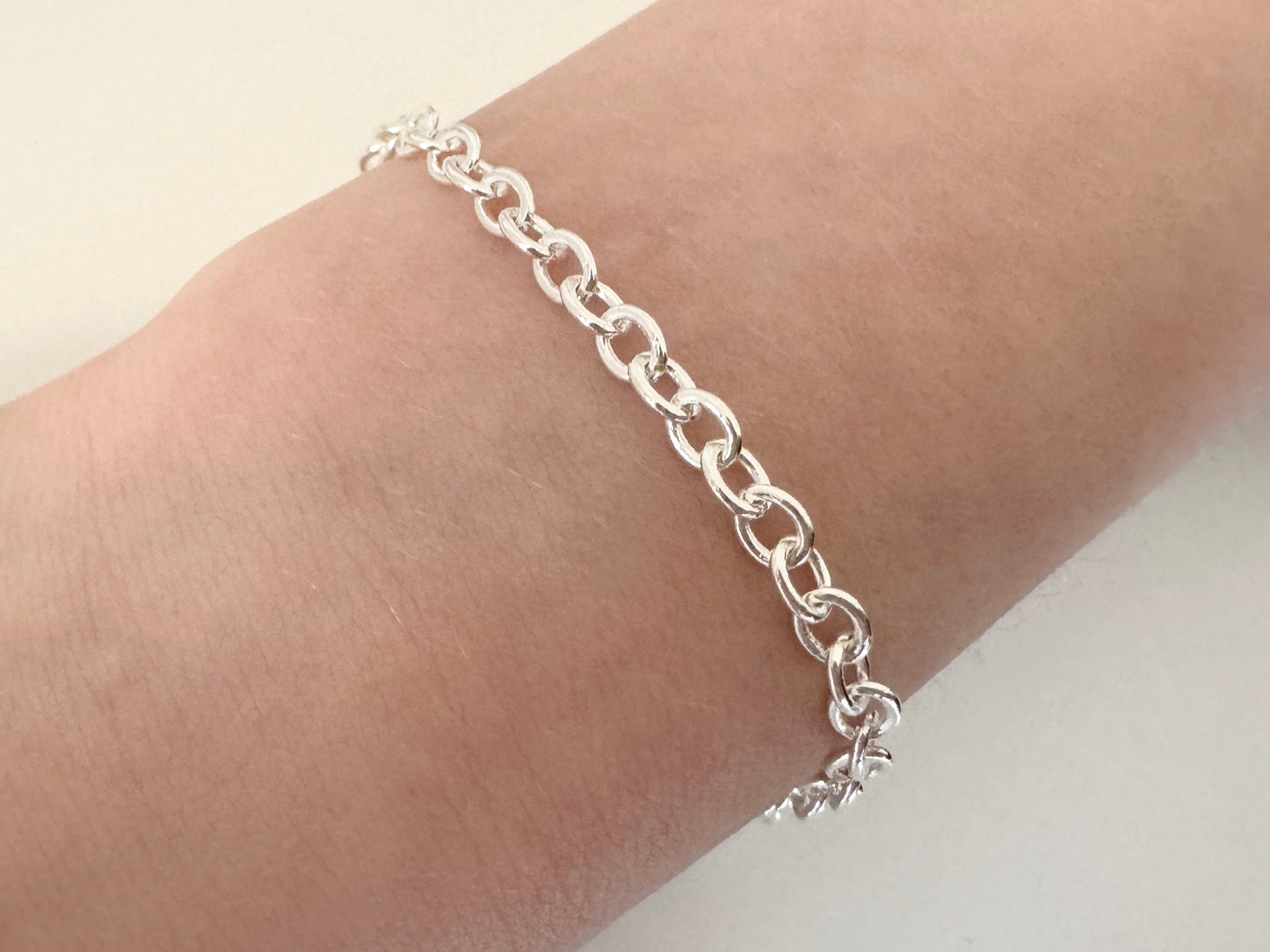 Sterling Silver Cable Chain Bracelet