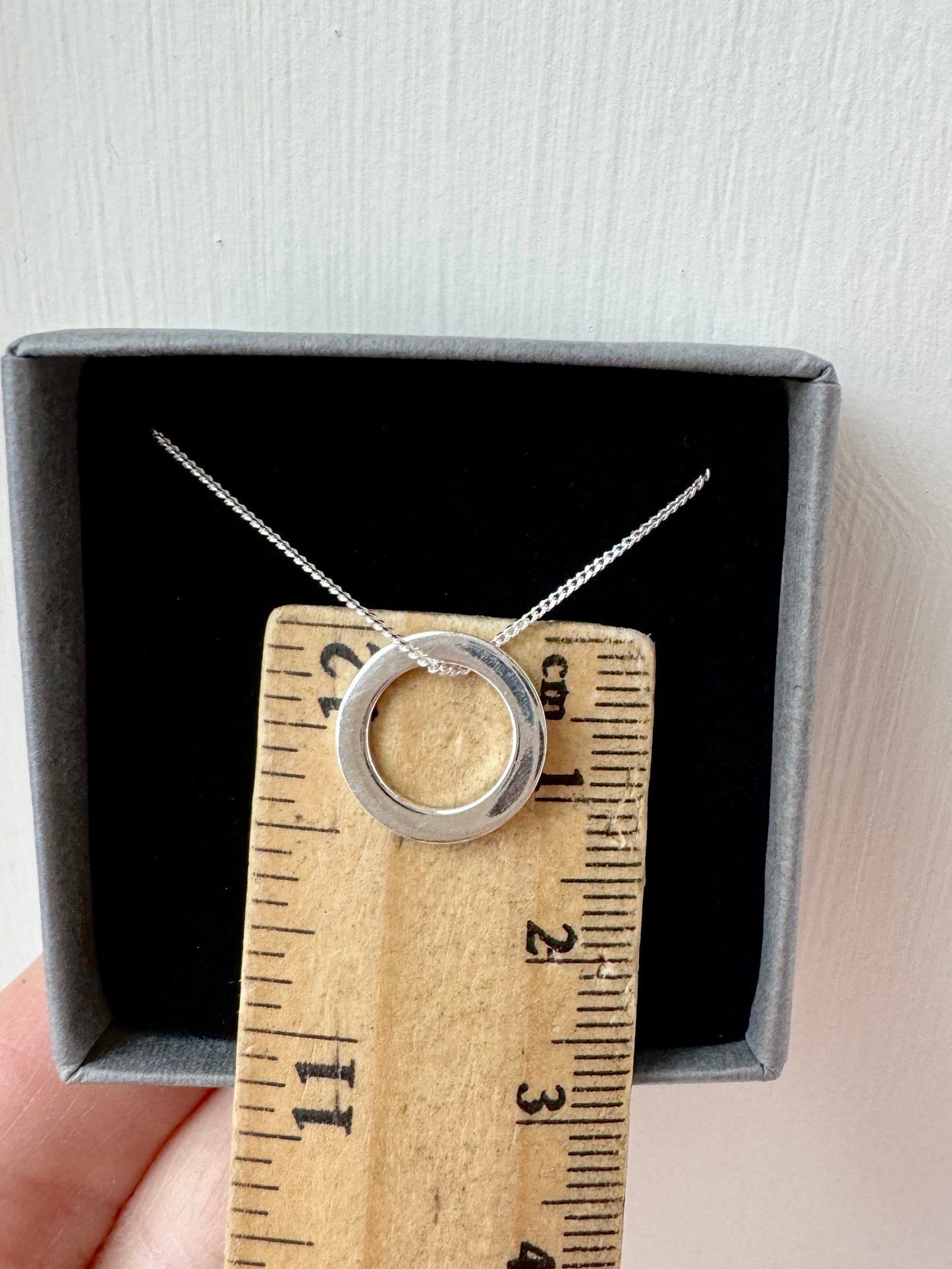 Silver Washer Layering Necklace