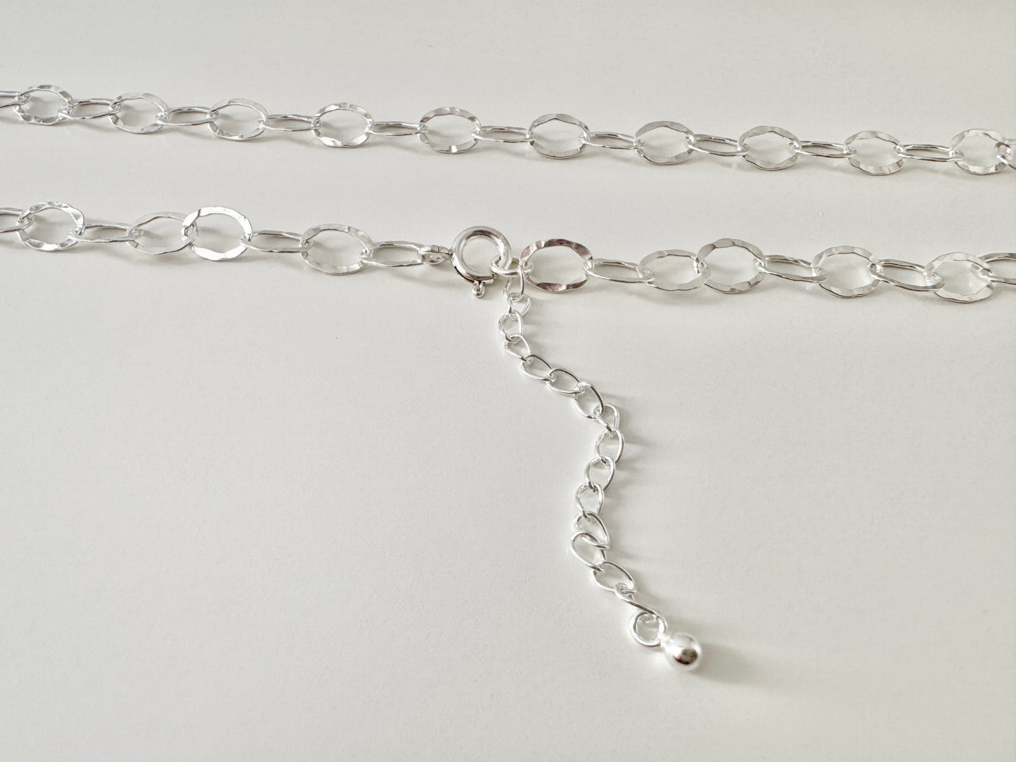 Sterling Silver Oval Trace Chain Bracelet