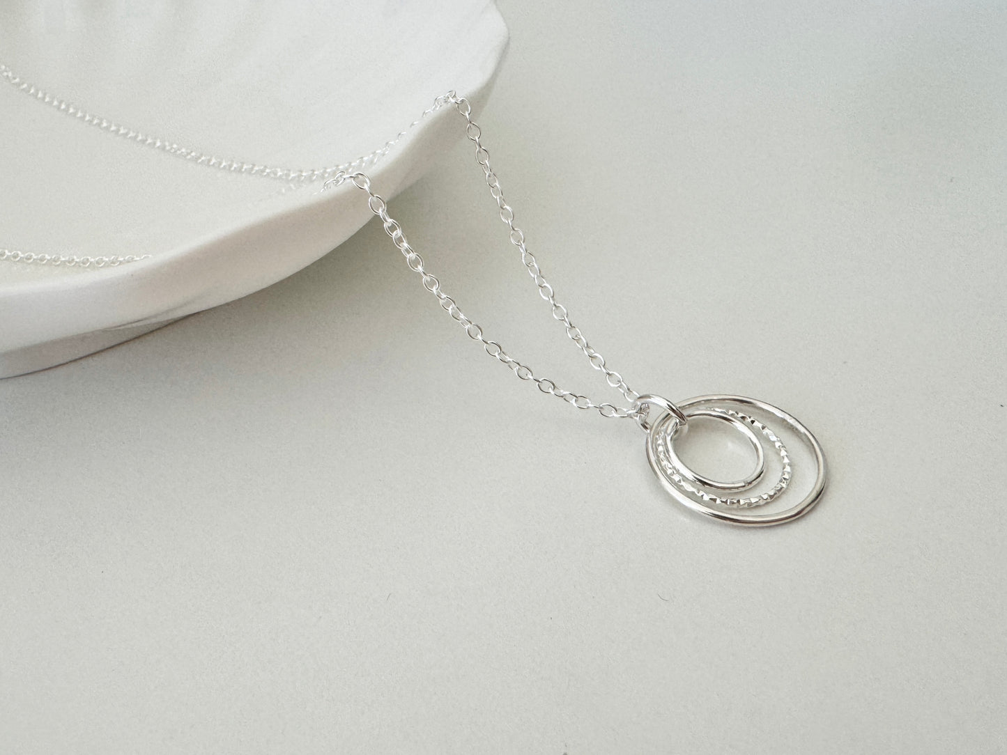 Sterling Silver Necklace for Three Generations