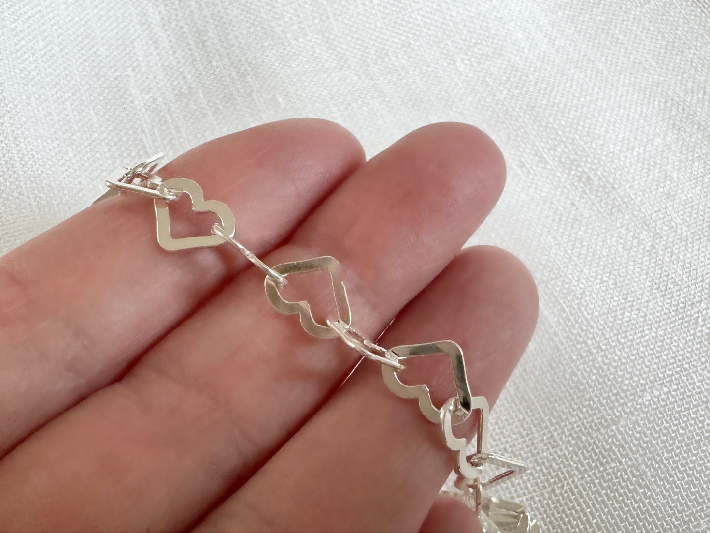 Sterling Silver Heart Bracelet