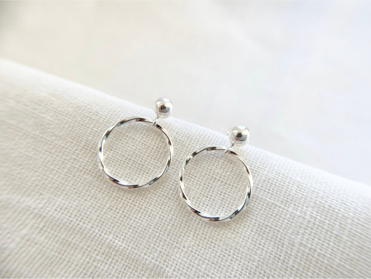 Silver Hoop Earrings for Sister