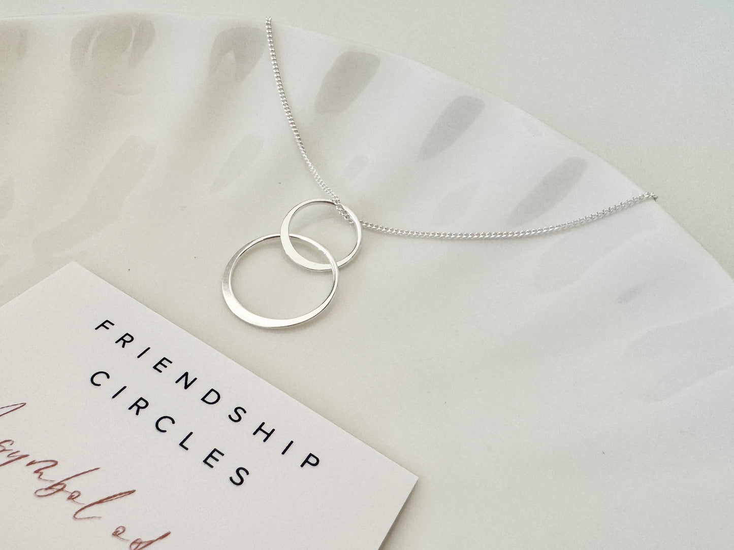 Silver Circle Pendant Necklace for Friend