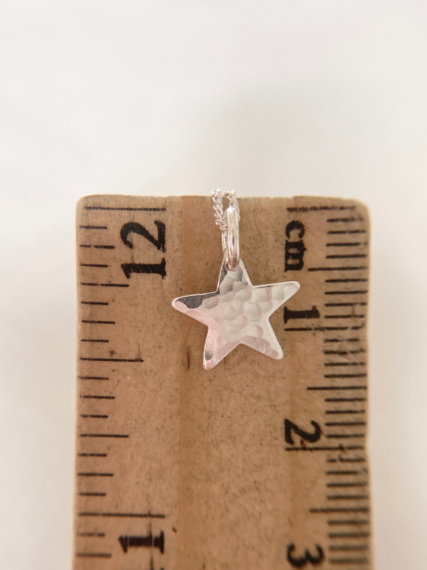 Sterling Silver Star Pendant Necklace (S)