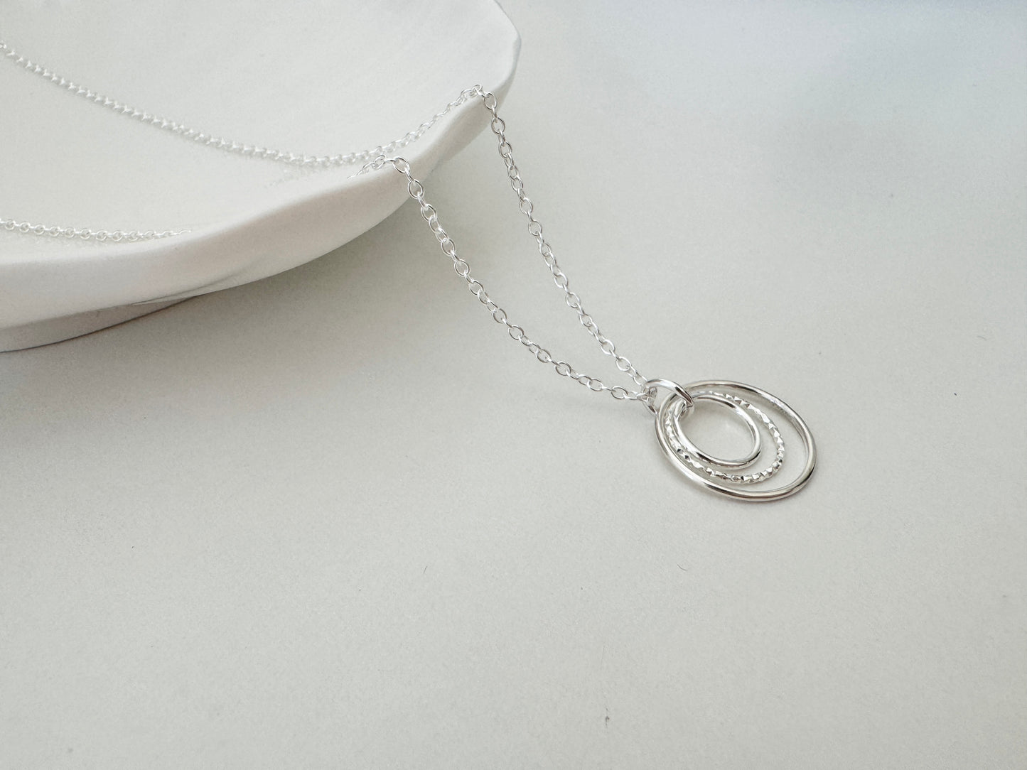 Sterling Silver Necklace for Three Generations