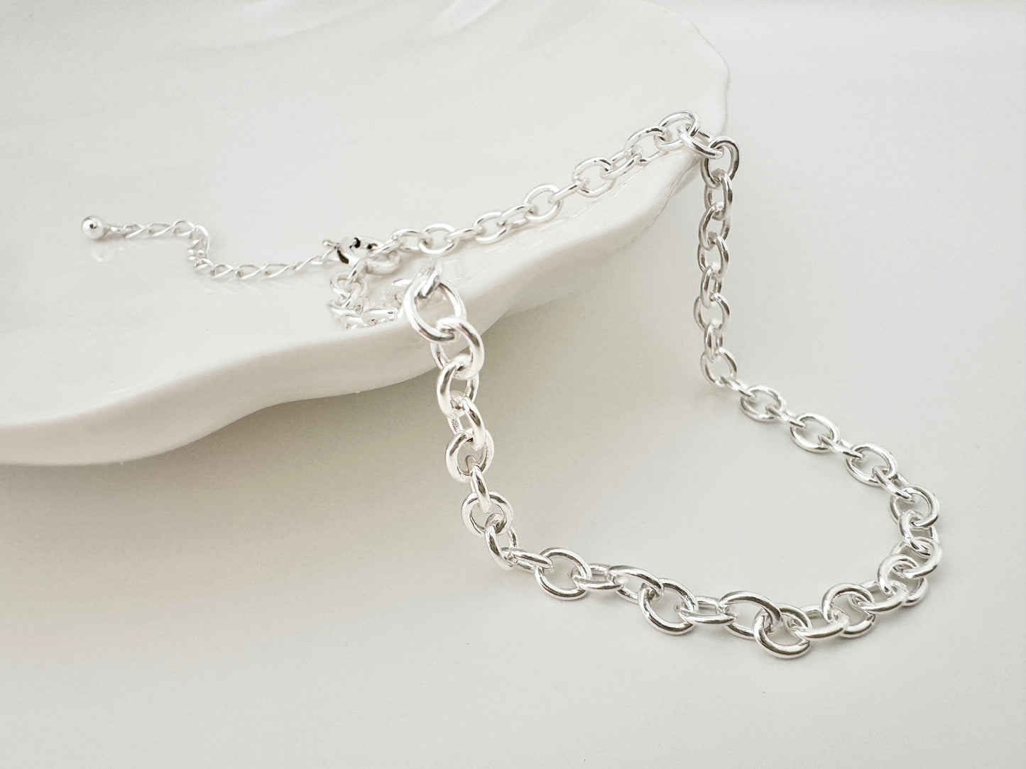 Sterling Silver Cable Chain Bracelet