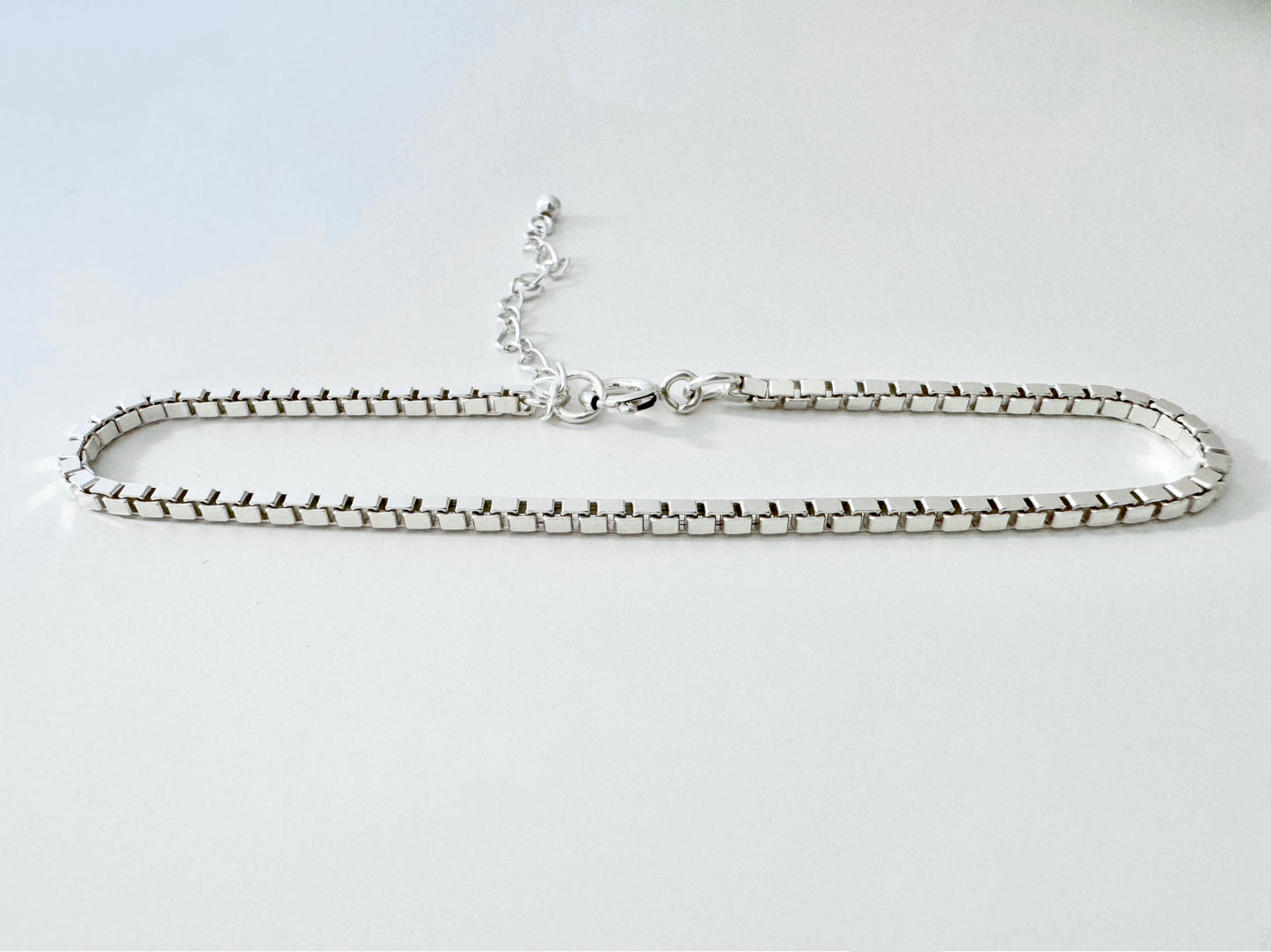 Sterling Silver Box Chain Bracelet