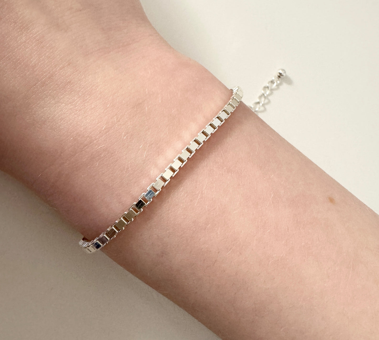 Sterling Silver Box Chain Bracelet