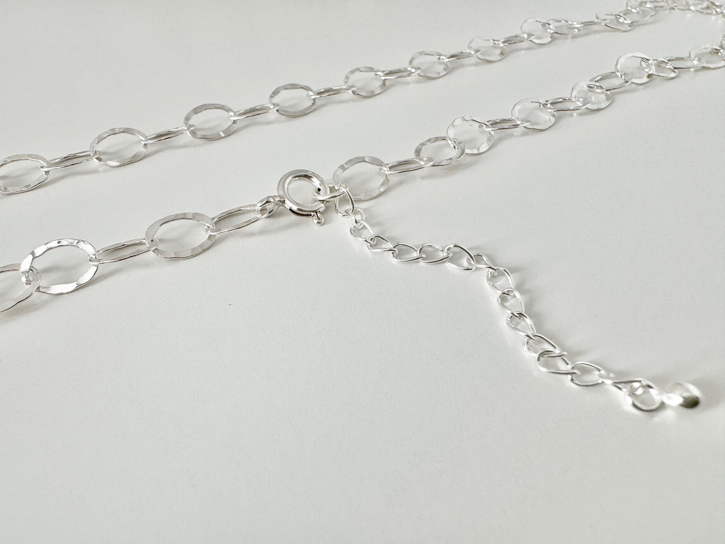 Sterling Silver Oval Trace Chain Bracelet