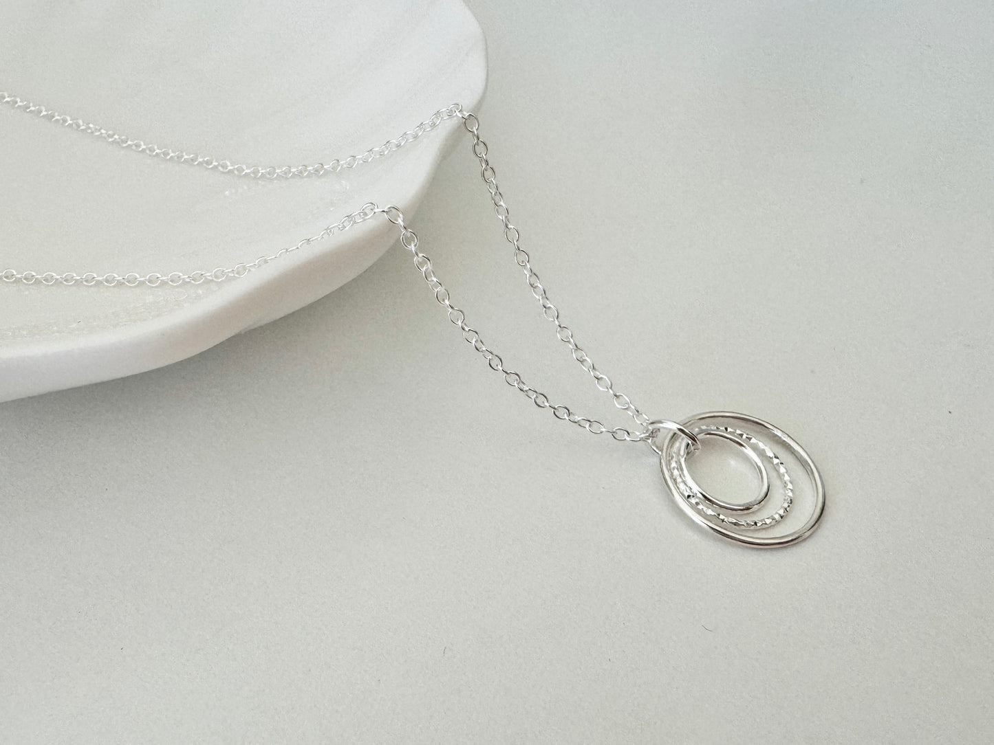 Sterling Silver Necklace for Three Generations