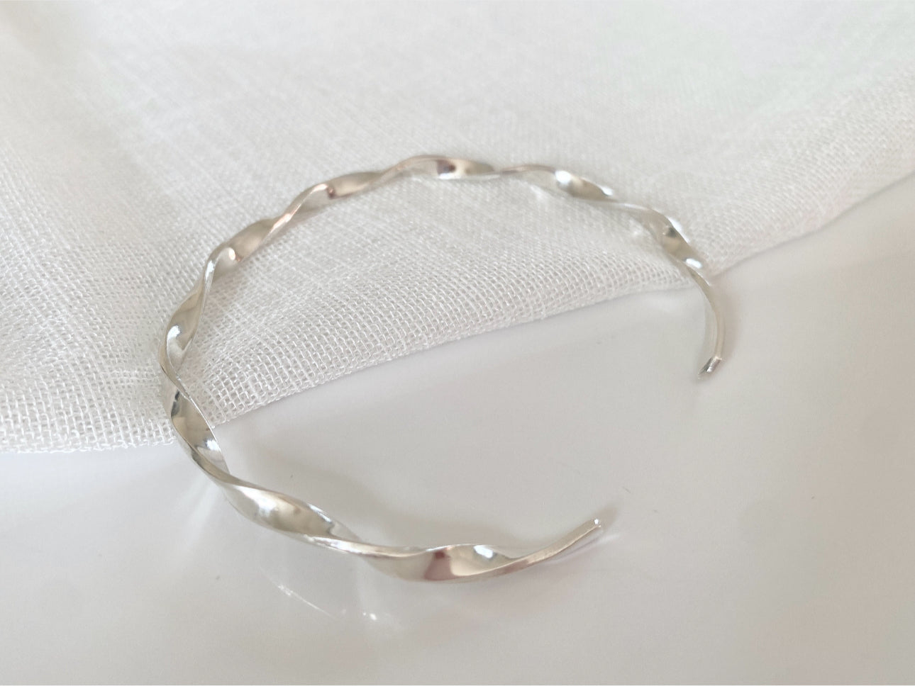 Sterling Silver Wave Cuff Bracelet