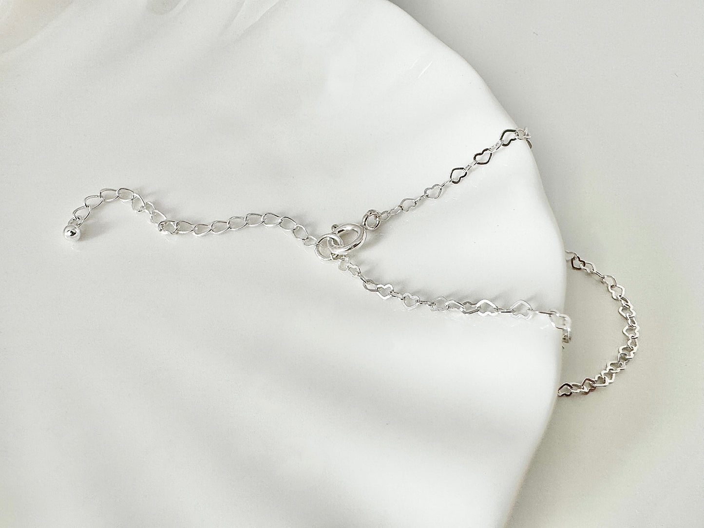 Delicate Sterling Silver Heart Bracelet