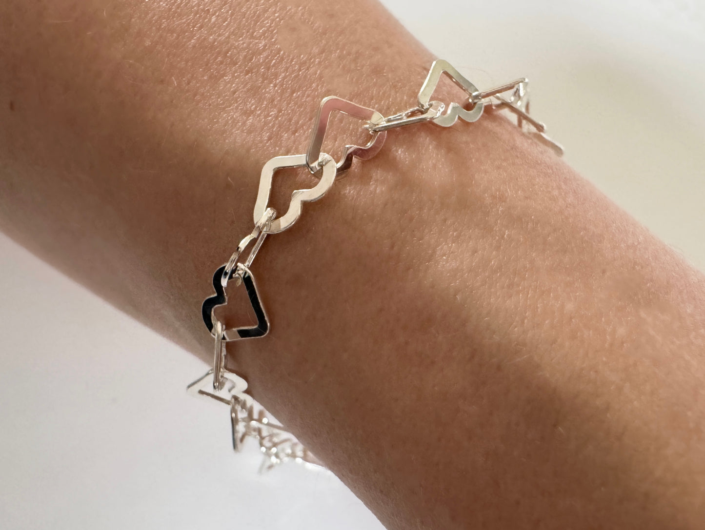 Sterling Silver Heart Bracelet