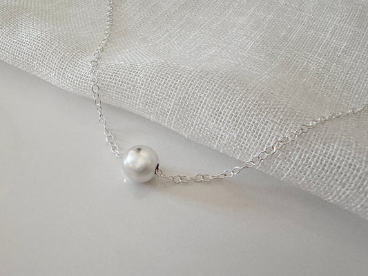 Sterling Silver Ball Pendant Necklace