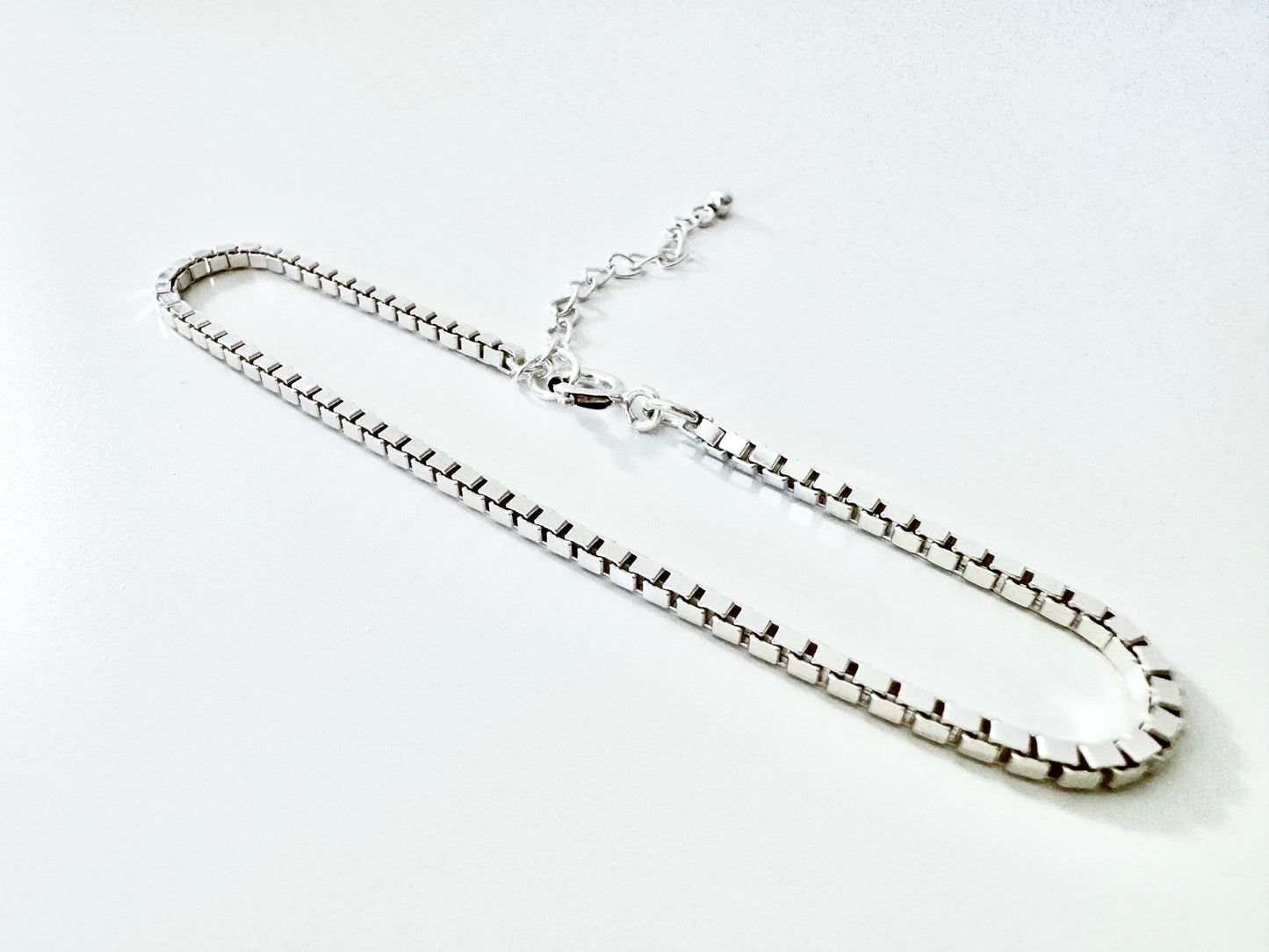 Sterling Silver Box Chain Bracelet