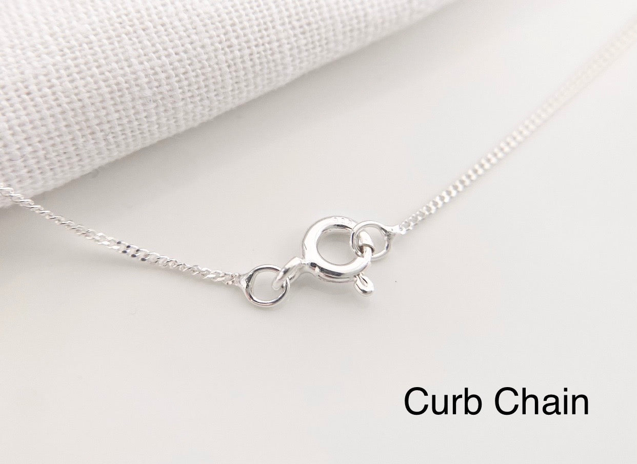 Simple Sterling Silver Curb Chain