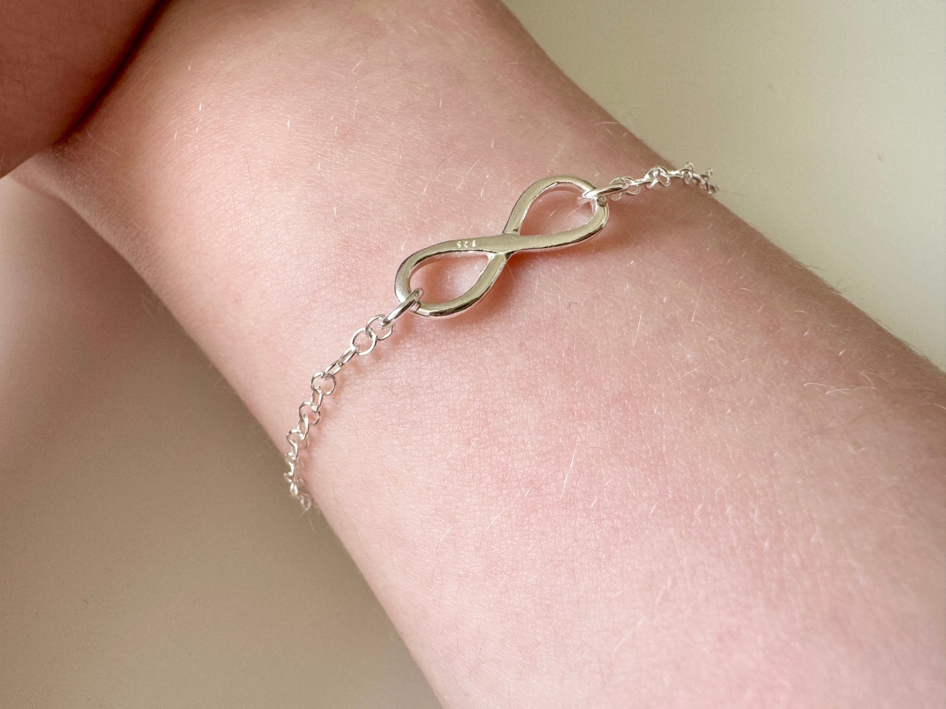 Silver infinity bracelet