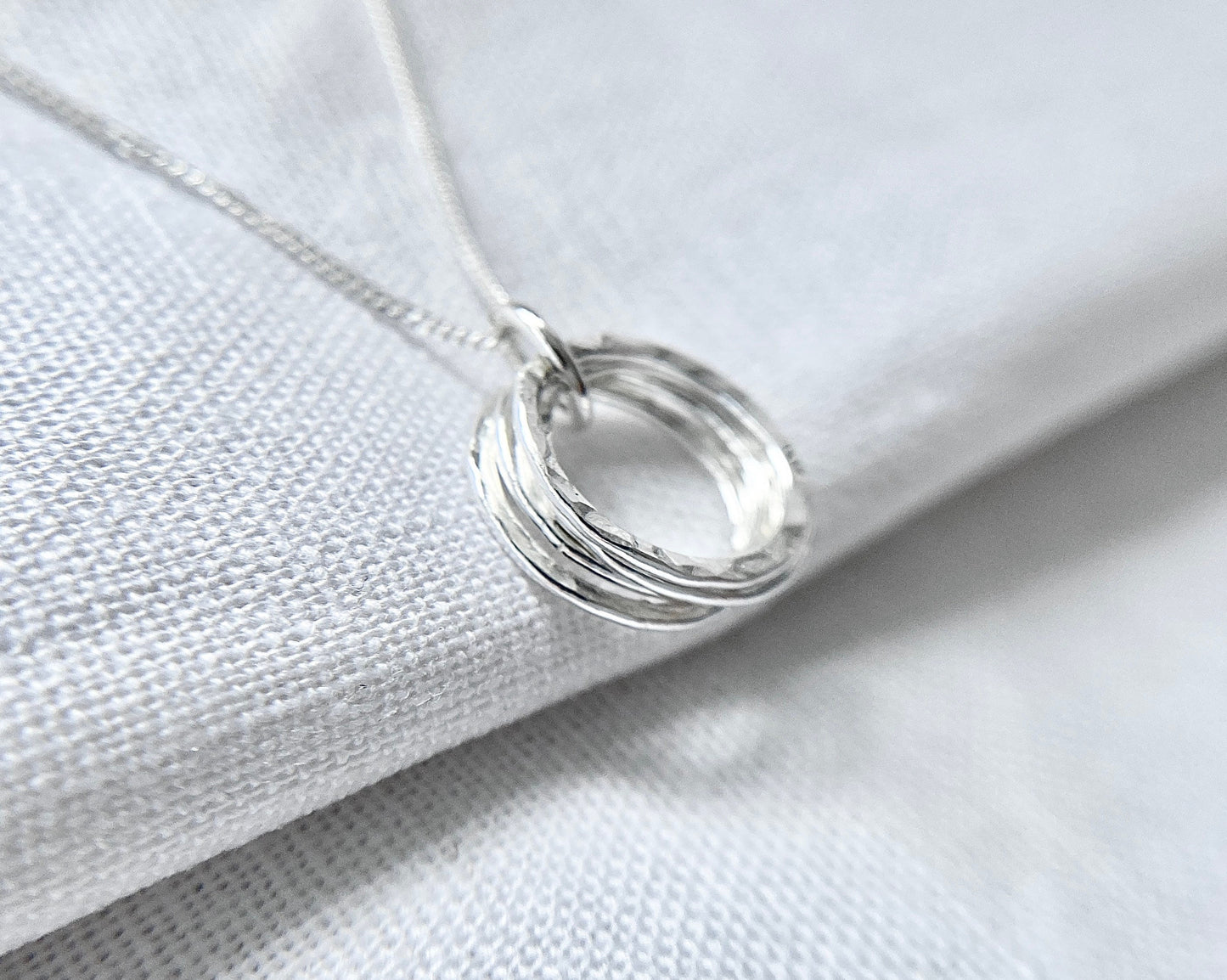 40th Birthday Classic Sterling Silver Necklace for Four Decades