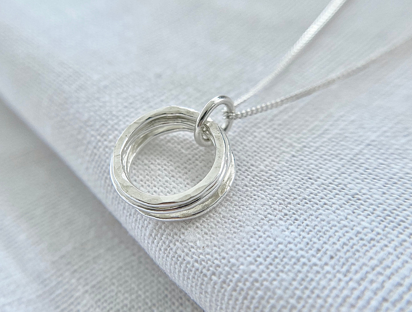 40th Birthday Classic Sterling Silver Necklace for Four Decades