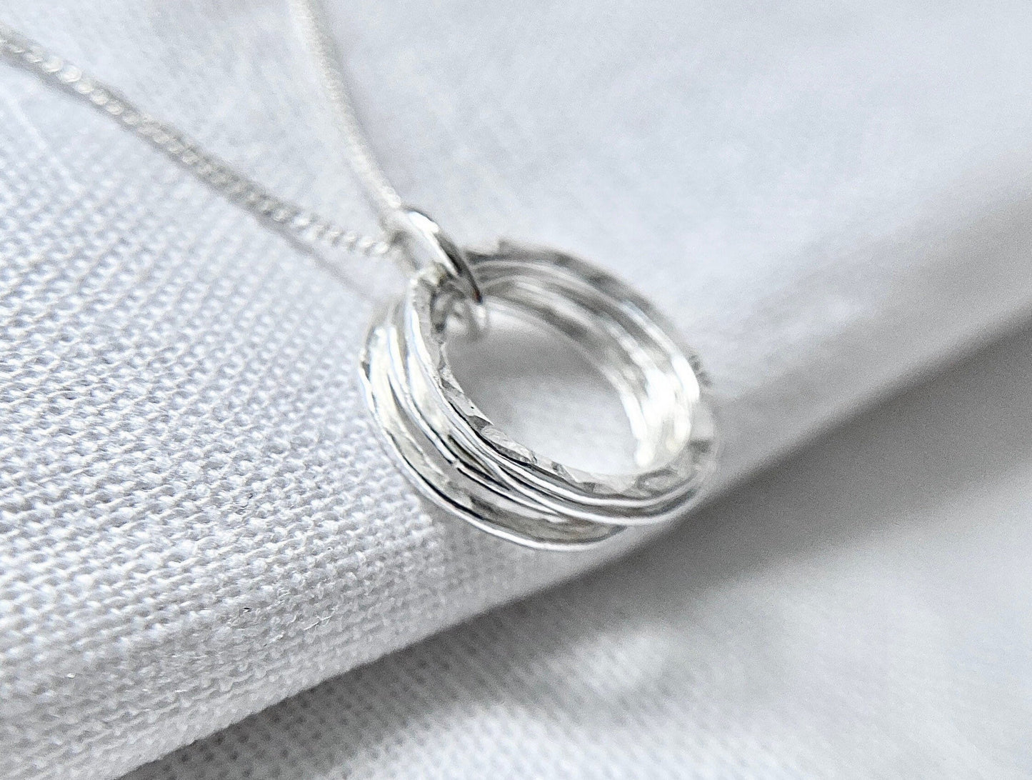 50th Birthday Classic Sterling Silver Necklace for Five Decades