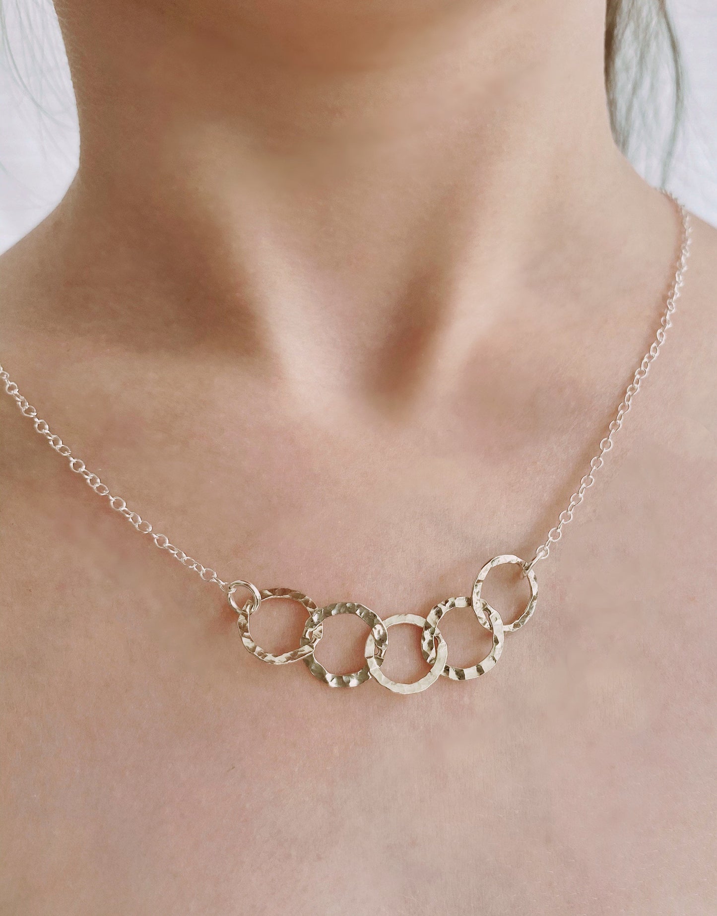 50th Birthday Sterling Silver Interlinked Necklace