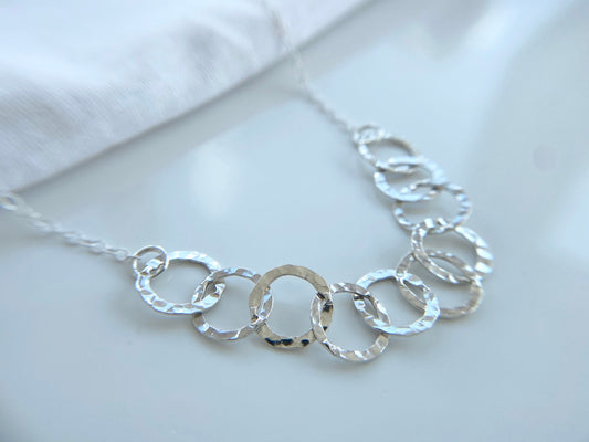 100th Birthday Sterling Silver Interlinked Necklace