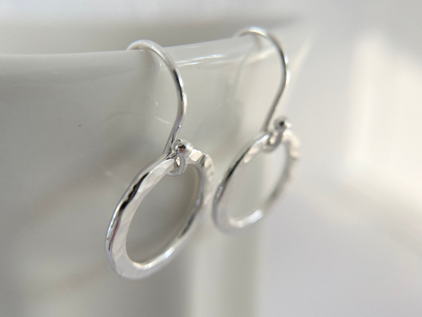 Sterling Silver Circle Hoop Earrings