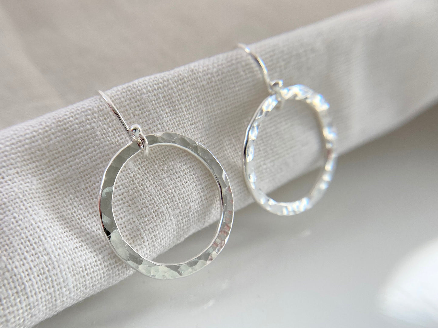 Sterling Silver Classic Hoop Earrings (M)