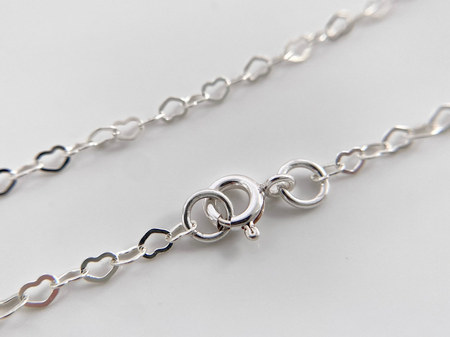 Sterling Silver Valentine’s Heart Chain Necklace