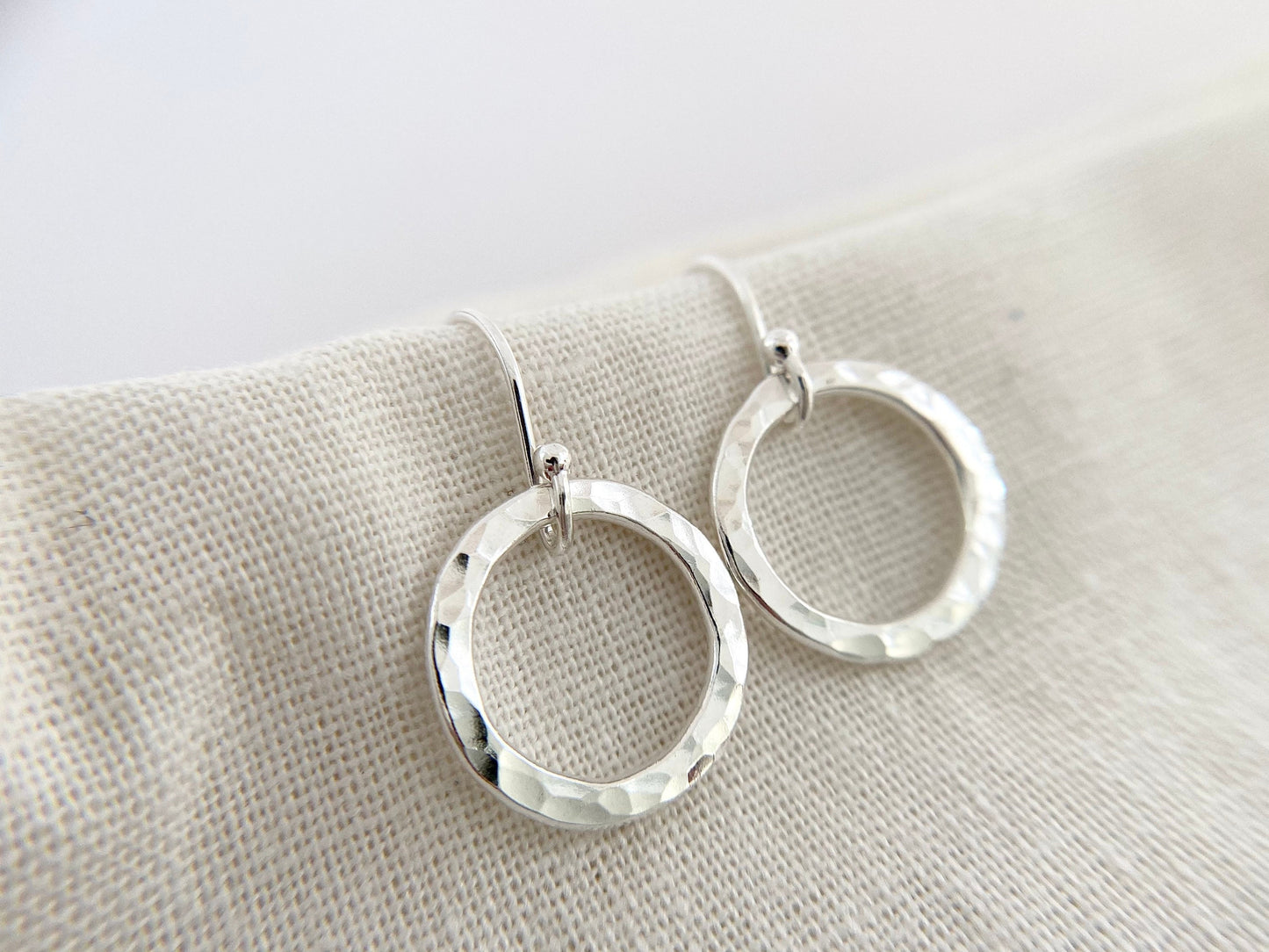 Sterling Silver Circle Hoop Earrings