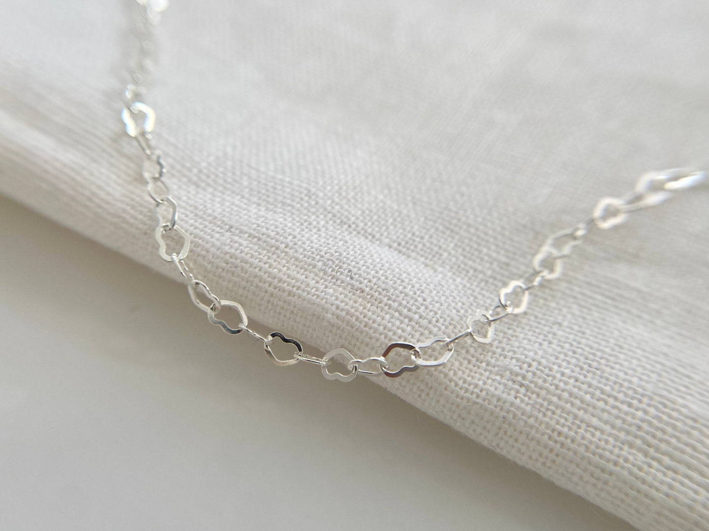 Sterling Silver Valentine’s Heart Chain Necklace