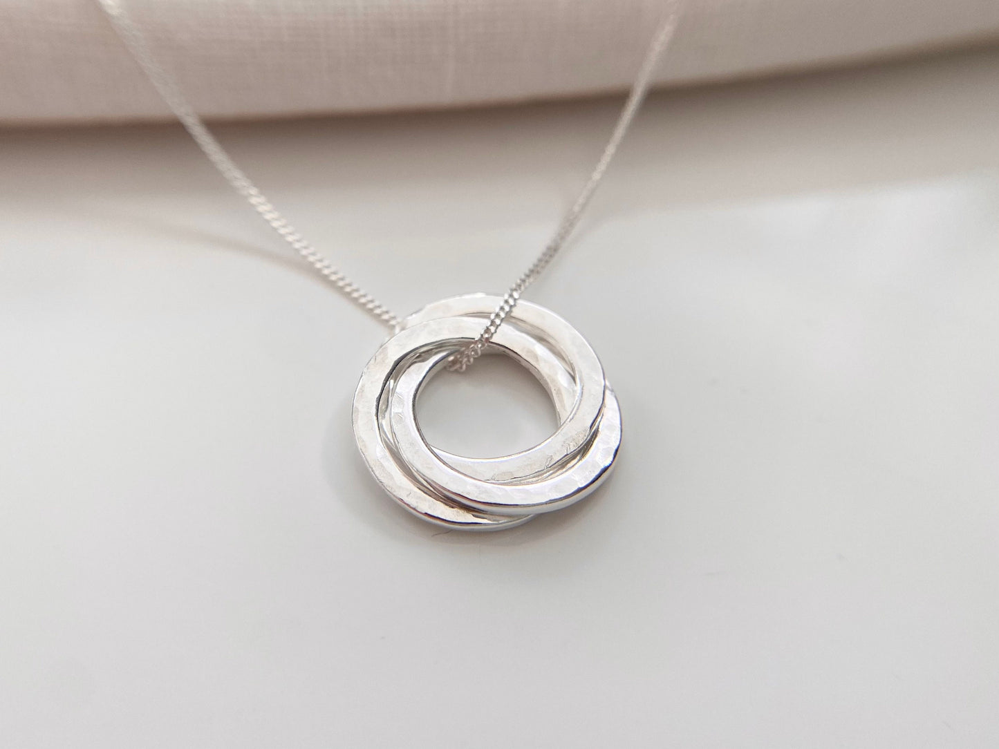 30th Birthday Sterling Silver Interlocking Necklace