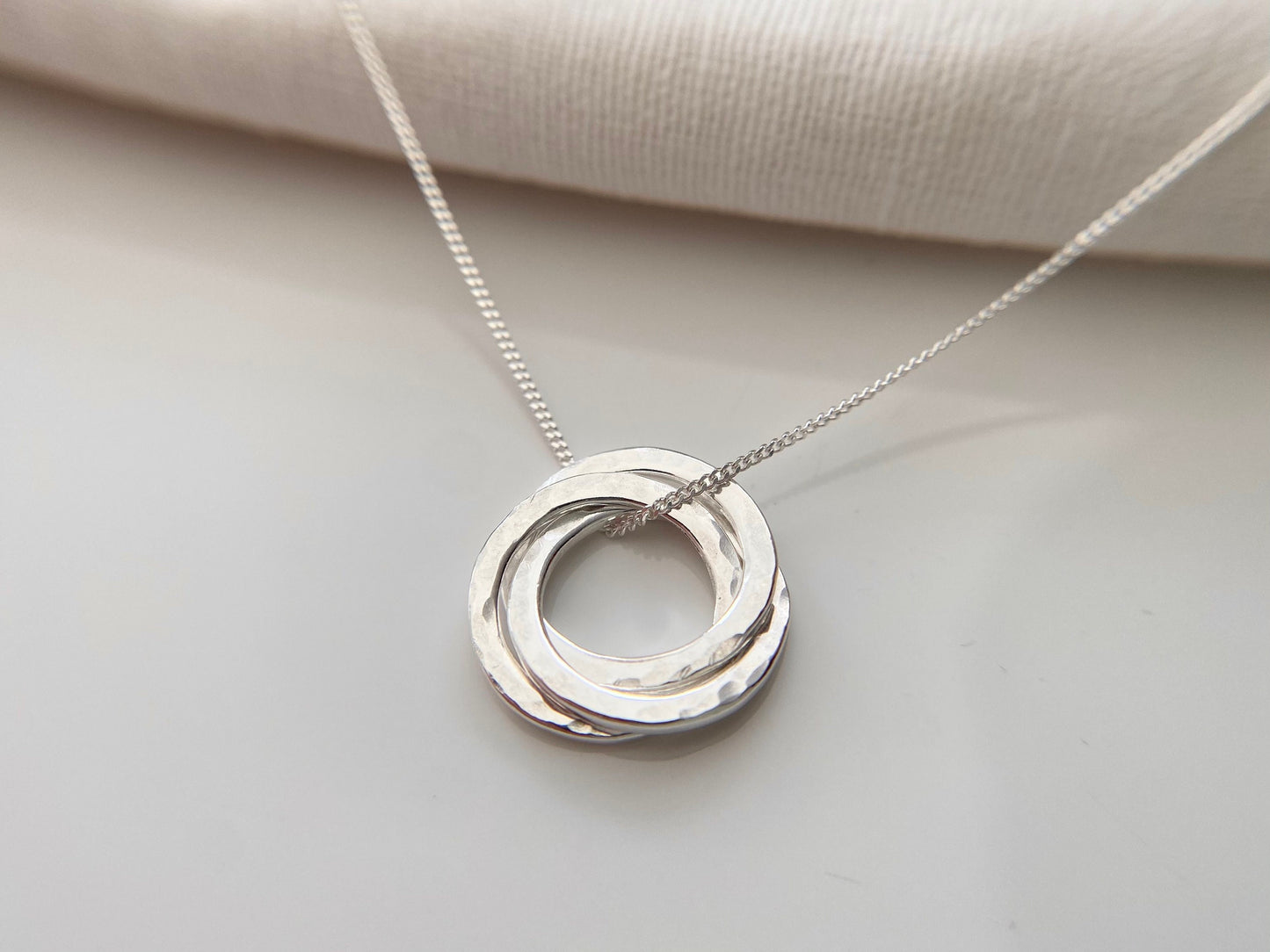 30th Birthday Sterling Silver Interlocking Necklace