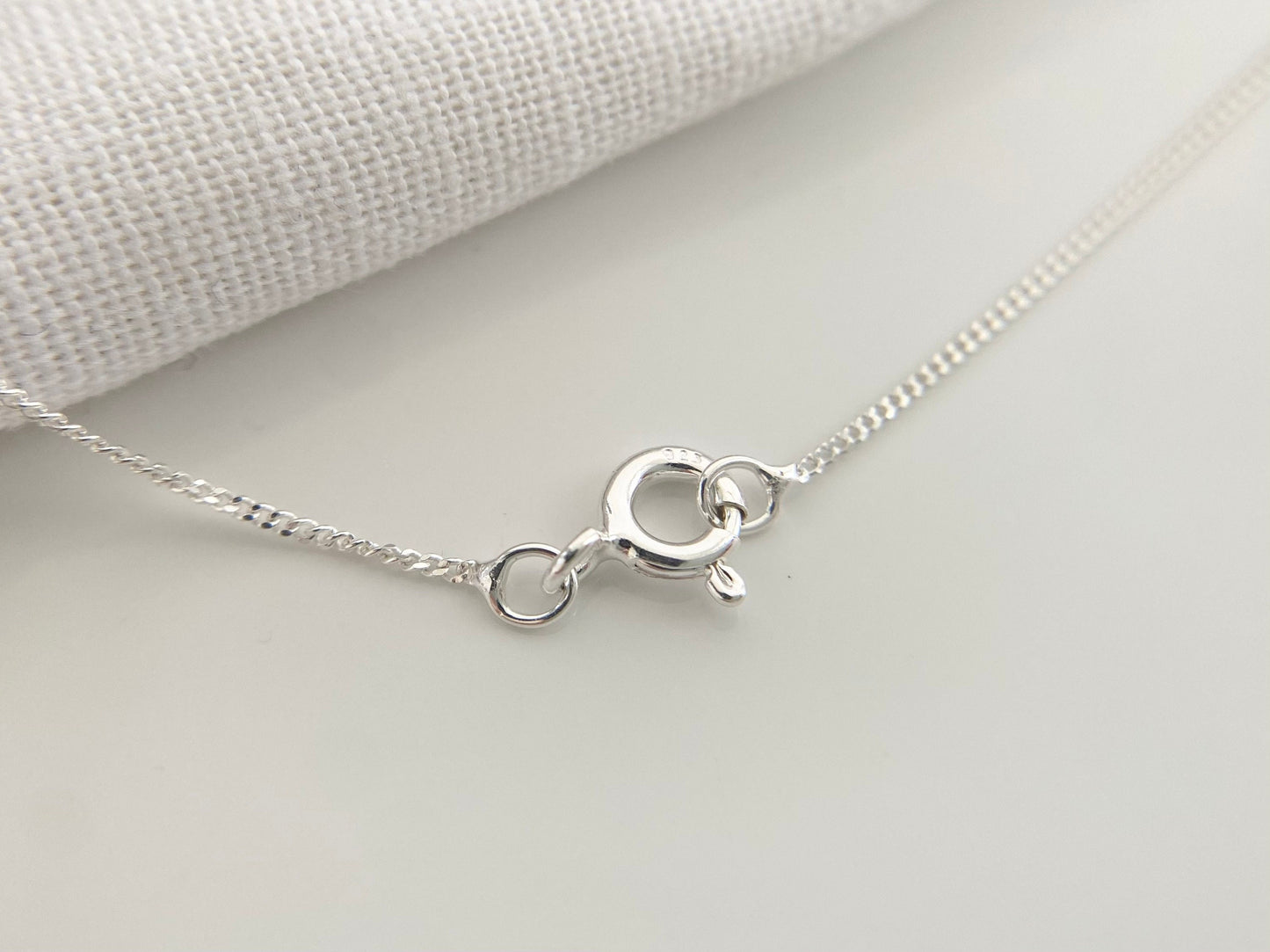 Silver Circle Necklace with Long Length Chain