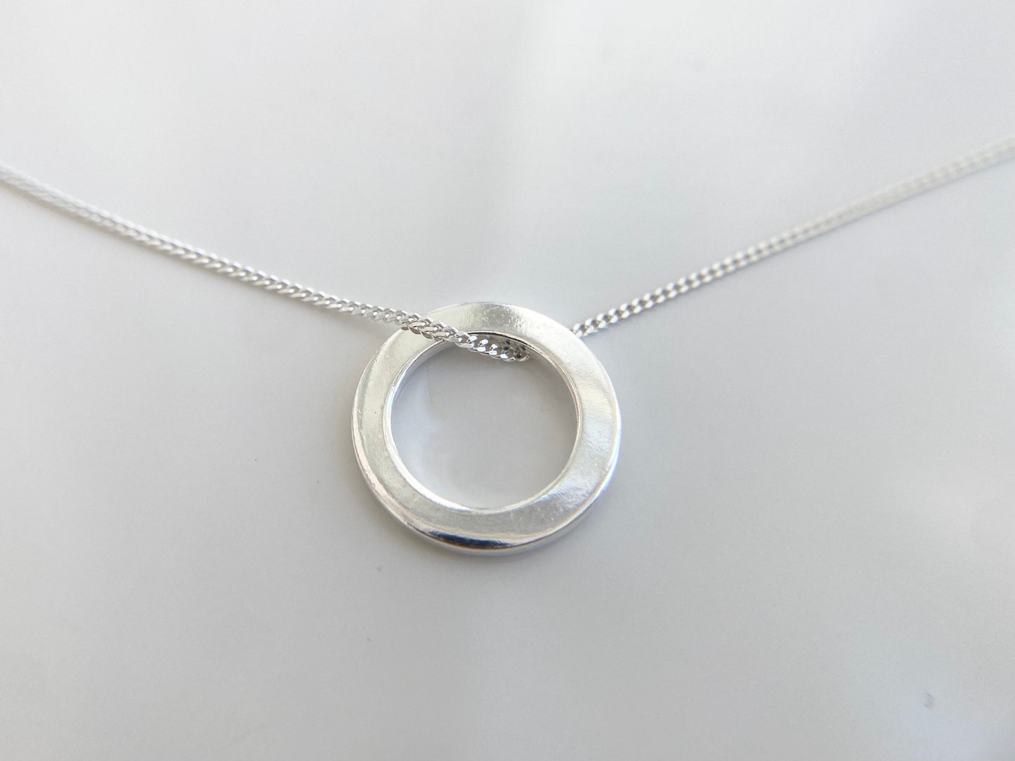 Silver Washer Layering Necklace