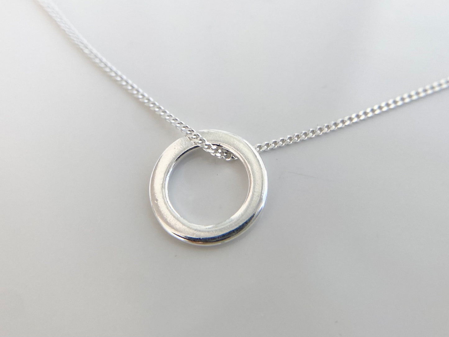 Silver Washer Layering Necklace