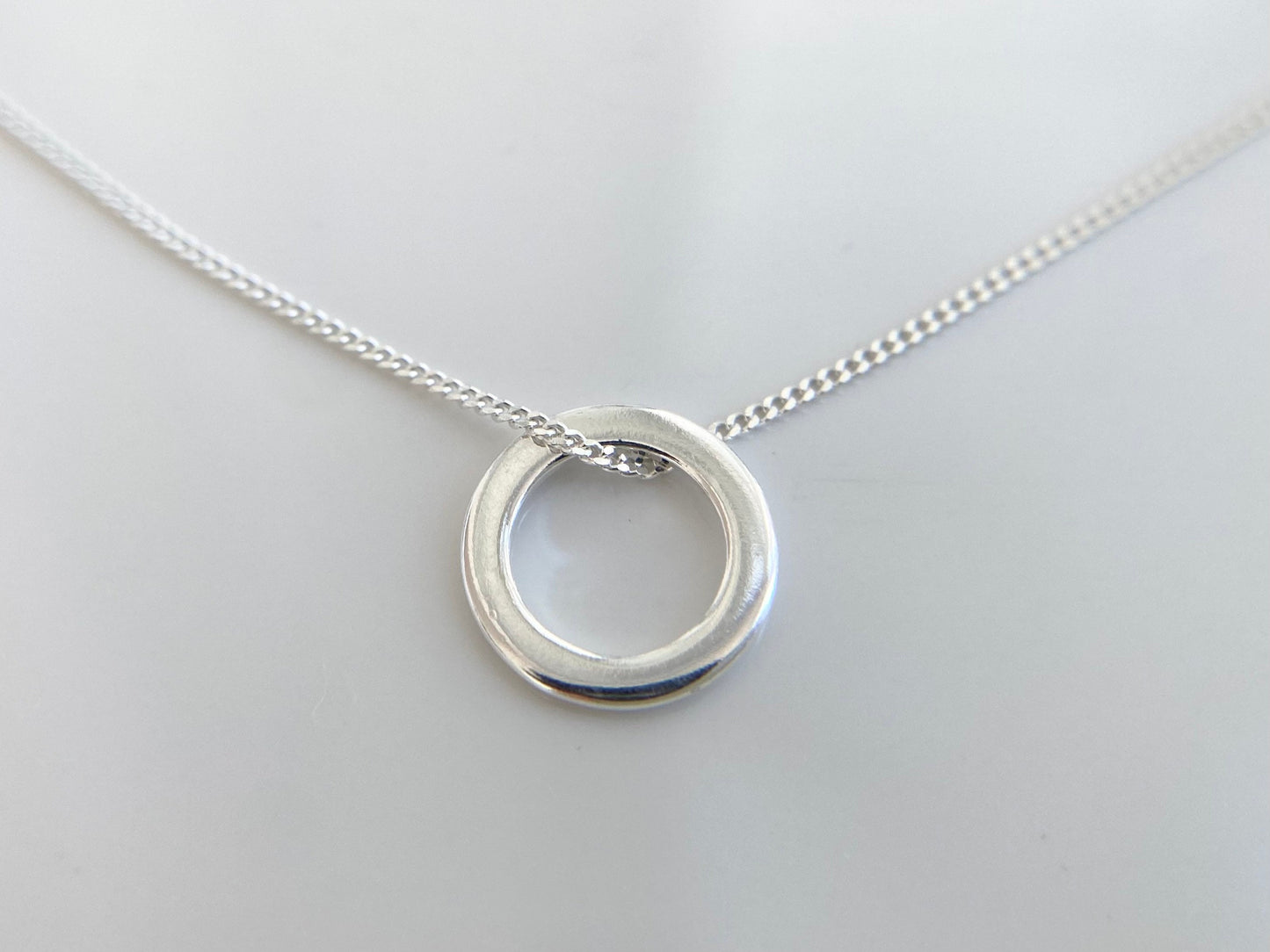 Silver Washer Layering Necklace