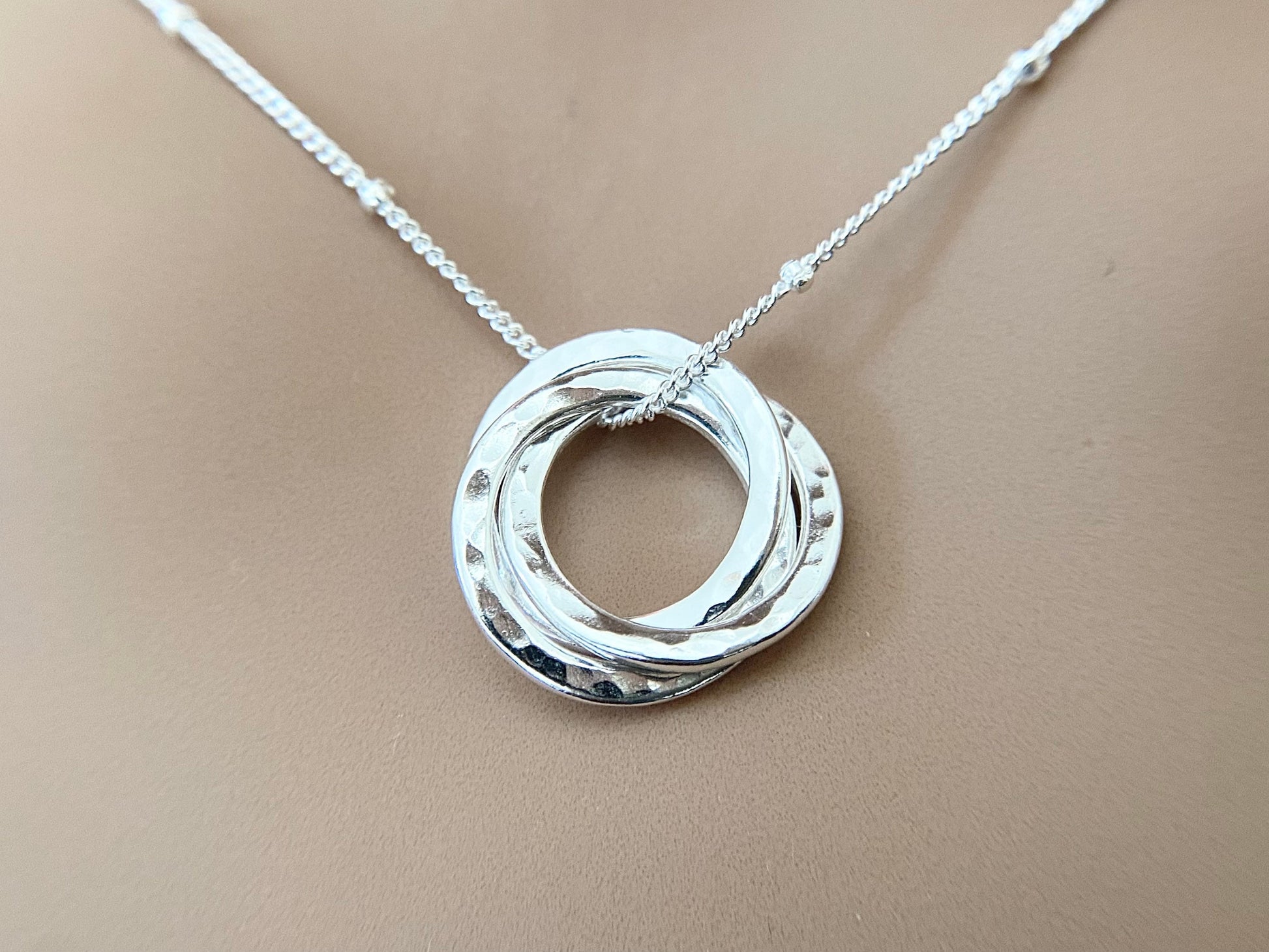 Silver 30th birthday necklace