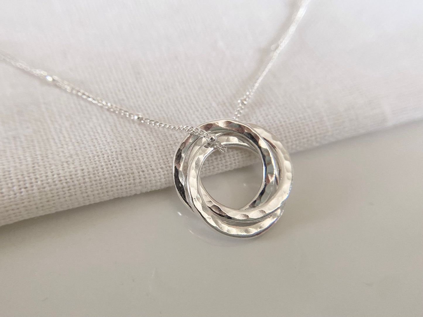 30th Birthday Sterling Silver Necklace on Satellite Chain for Three Decades