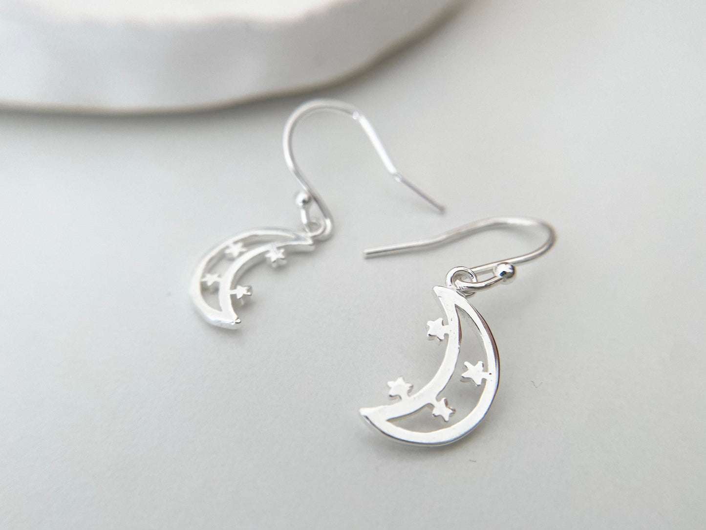 Sterling Silver Star & Moon Earrings