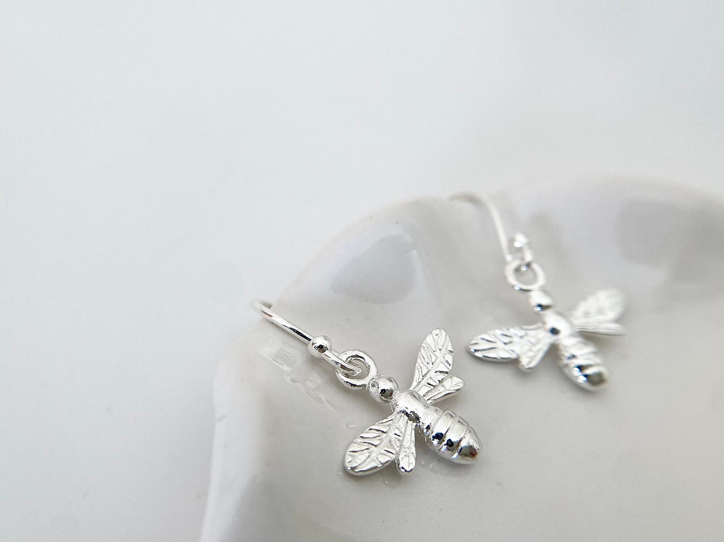 Sterling Silver Bee Earrings