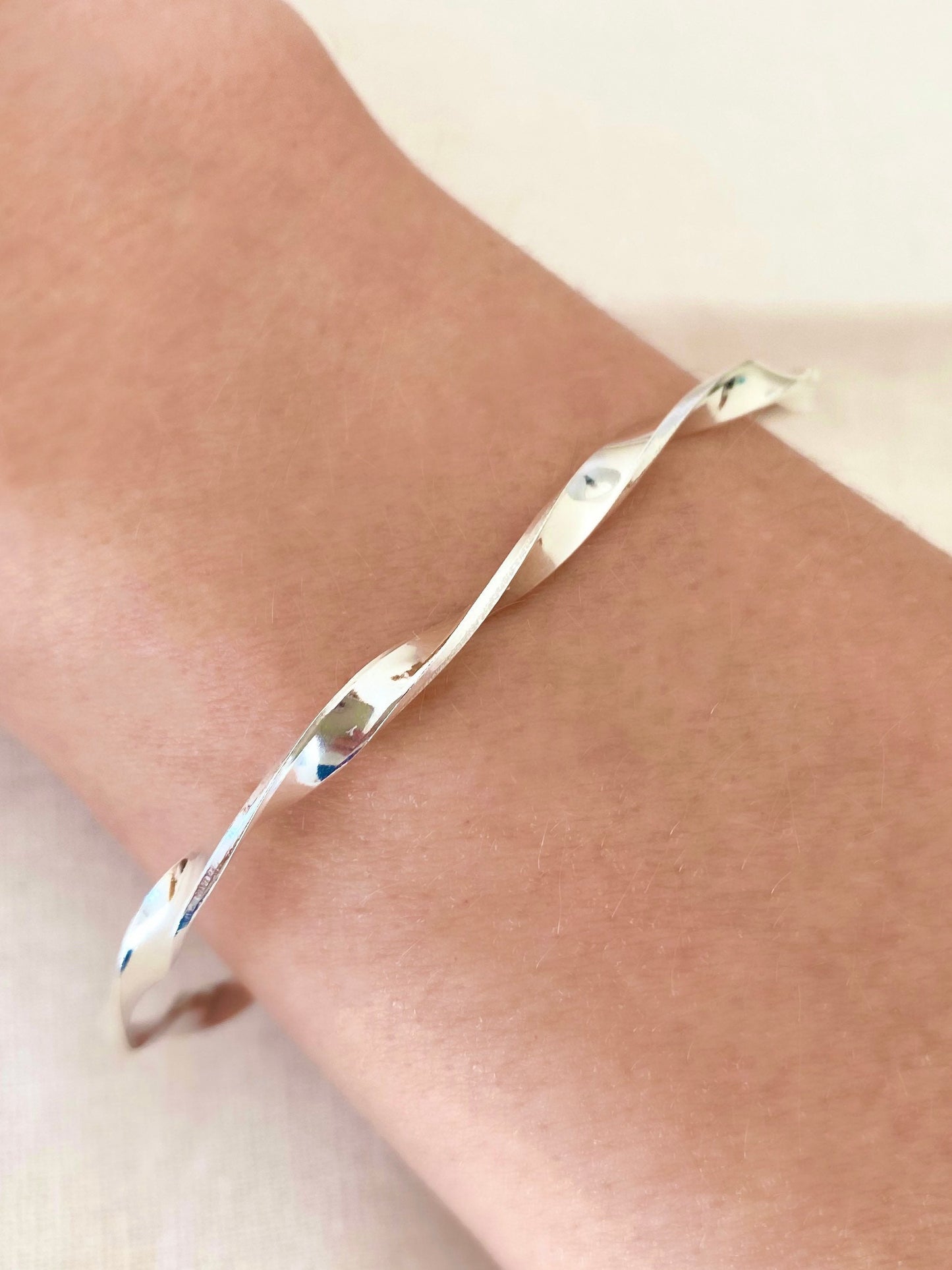 Sterling Silver Wave Cuff Bracelet