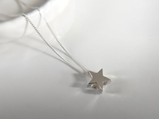 Sterling Silver Star Bead Necklace