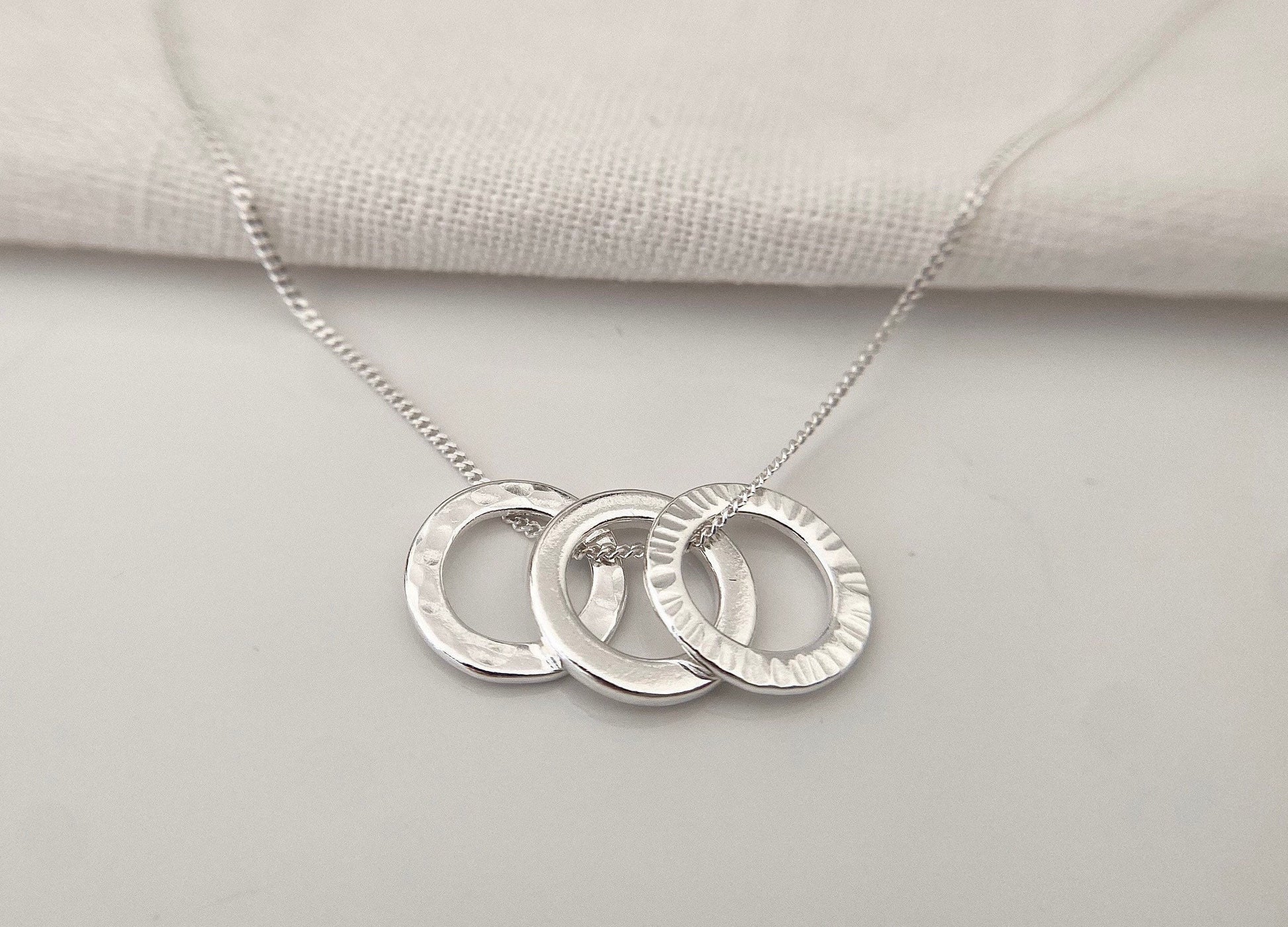 Silver 30th birthday necklace