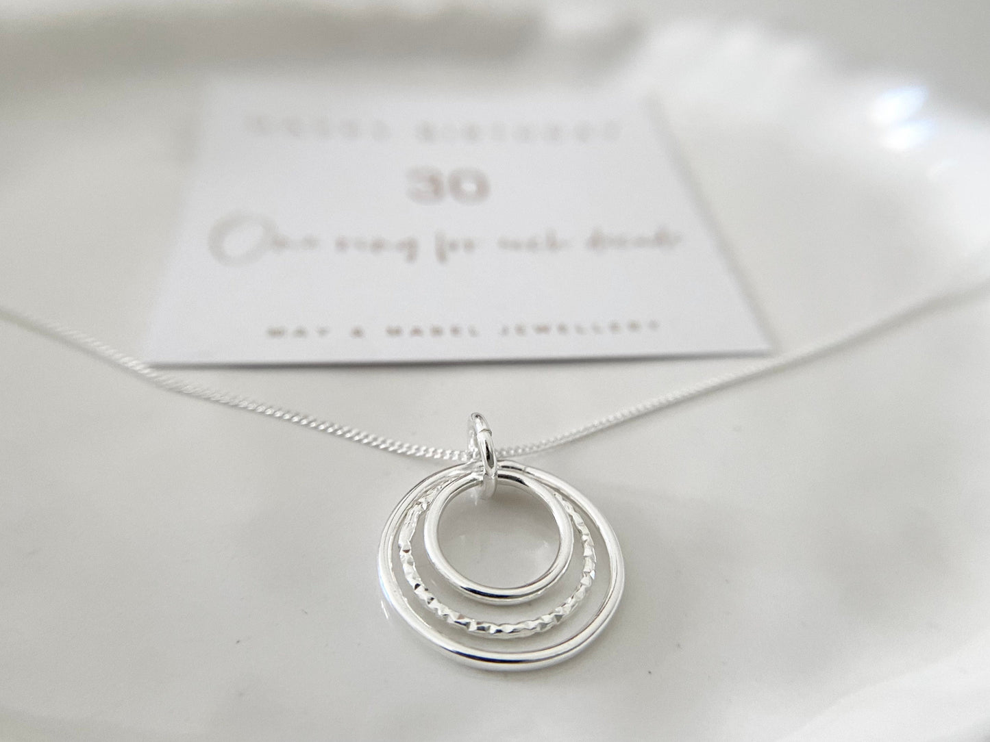 30th Birthday Sterling Necklace