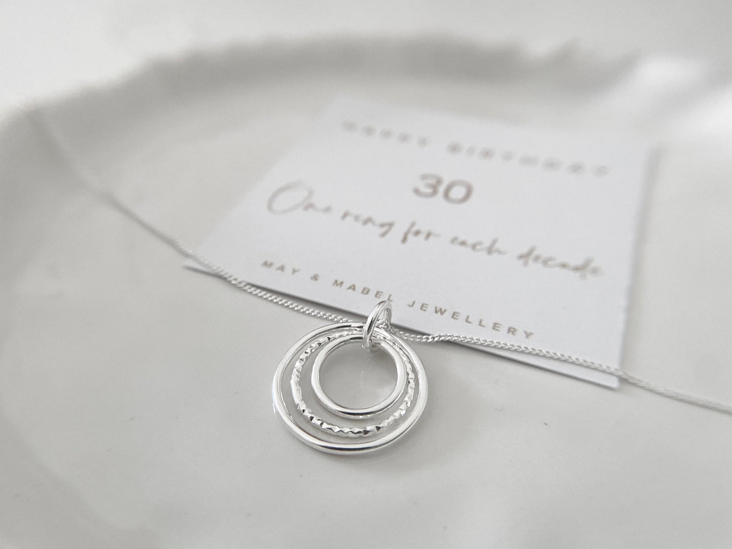 30th Birthday Sterling Necklace