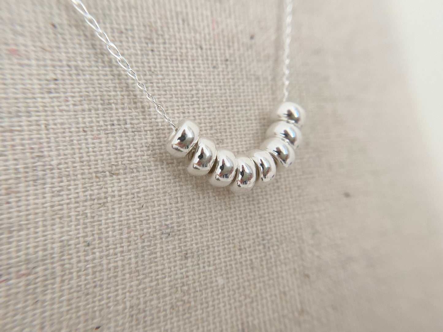 Eightieth birthday silver necklace 