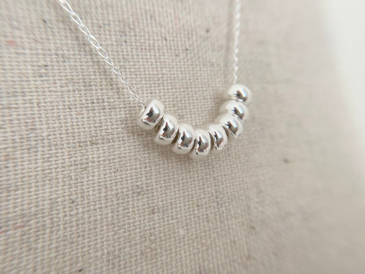 Eightieth birthday silver necklace 