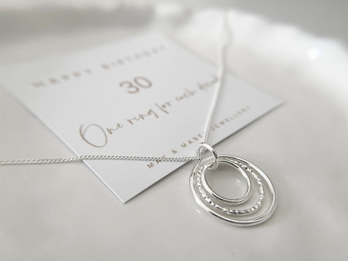 30th three ring necklace