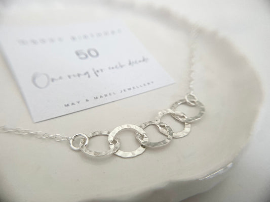 50th birthday necklace